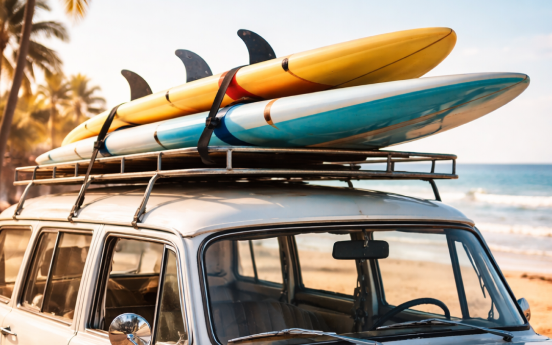Formas corretas de levar a prancha de surf no carro evitando as marés
